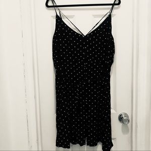 Black Polka Dot Silky Summer Dress